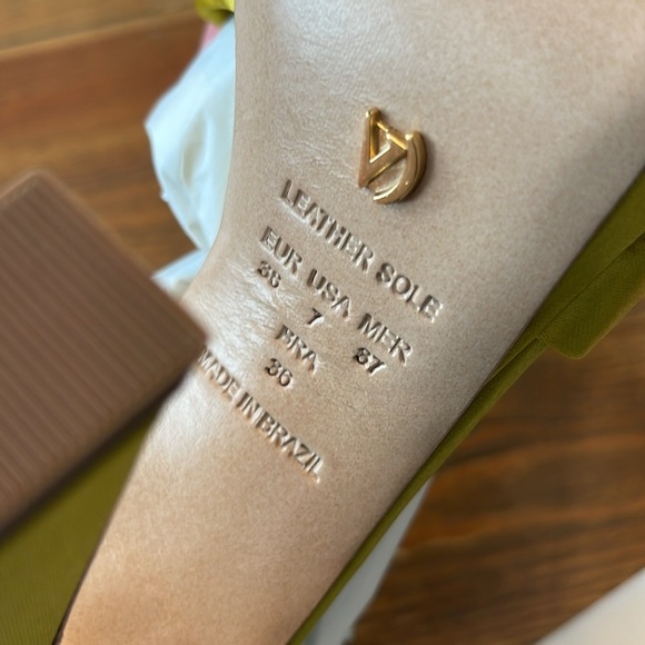 Anthropologie | Vicenza | Veneto Coconut Sandal | Moss Satin Knot | US 7 EU 38 - Picture 9 of 10